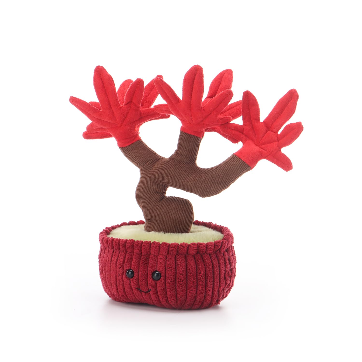 Apricot Lamb Peluche en forme d'érable rouge - 28 cm