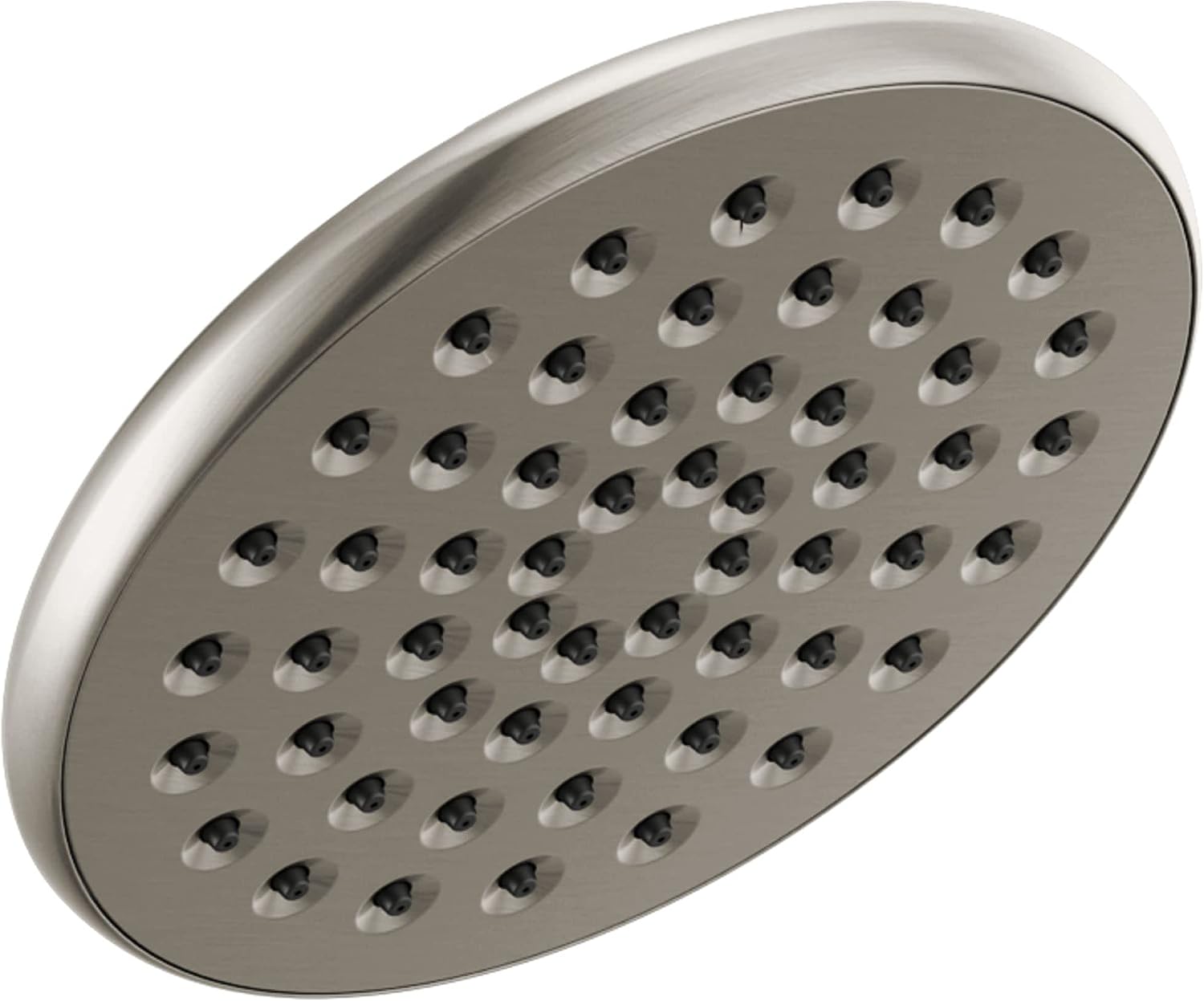 Delta D52433SS Universal Showering Components 1.75 GPM Single Function Rain Shower Head with Touch-Clean Technology Brilliance Stainless