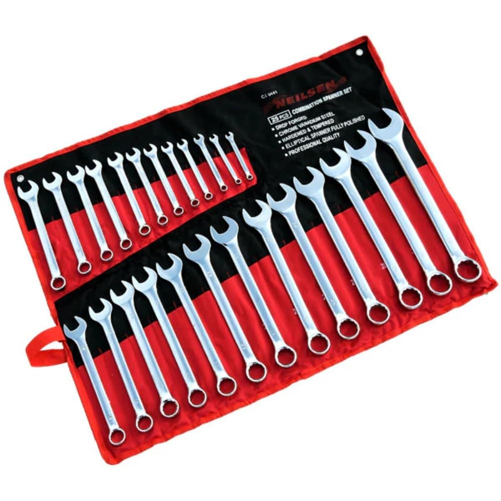 CBTPASSセット Neilsen CT0441 25pc Combination Spanner Set Elliptical Full Polish