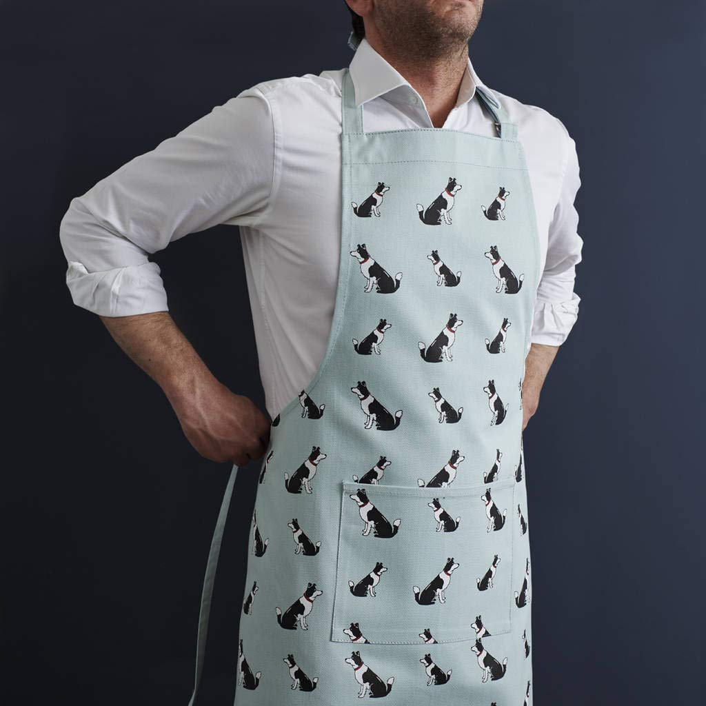 Sweet Wililam Light Blue Border Collie Apron