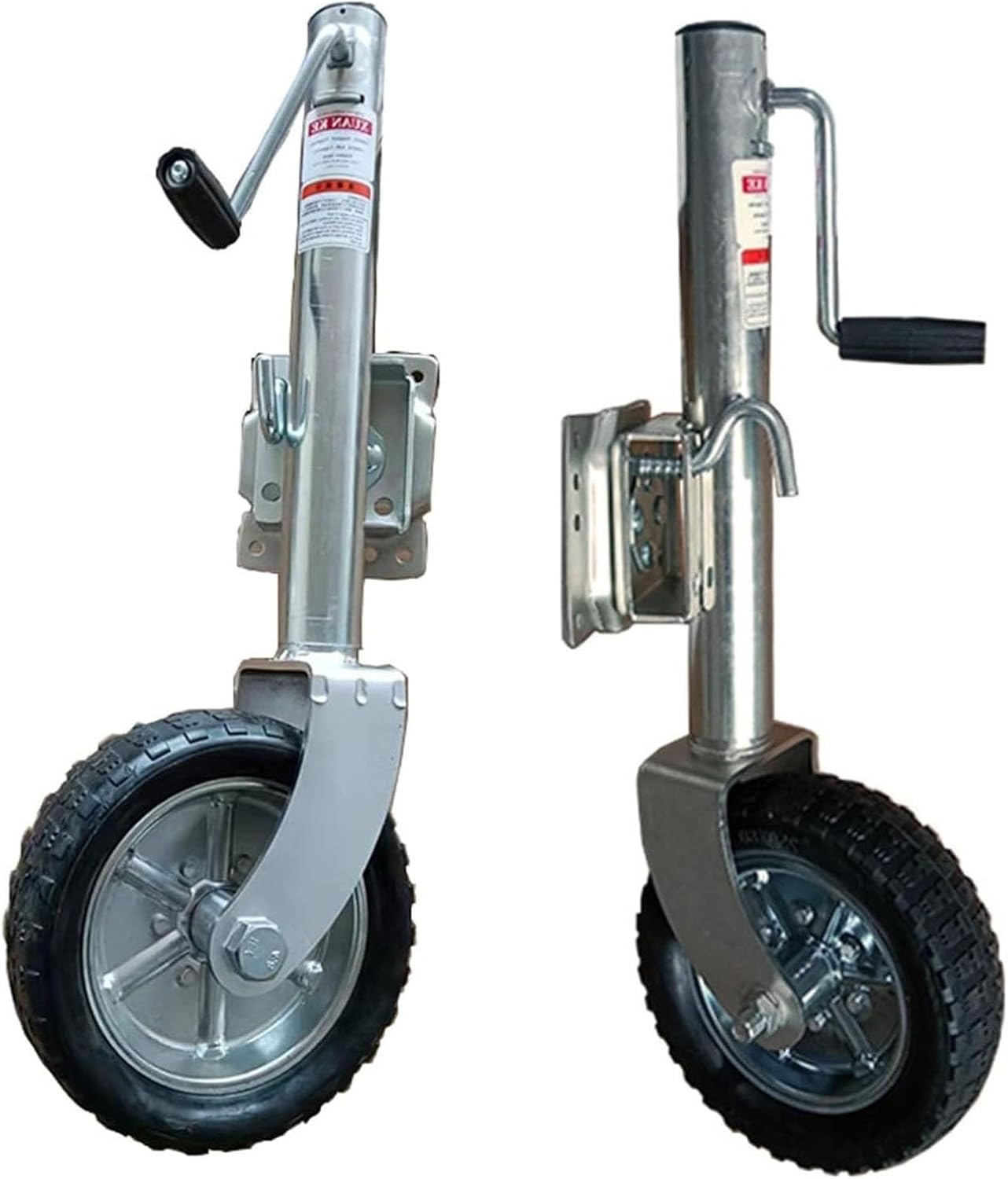 Heavy-Duty Bolt-On Swivel Jack - Beach Boat Trailer Jack, Foldable Swivel Trailer Jack/Guide Wheel Galvanized Steel Support Wheel/with 10-inch Wheels/2000 Lbs Telescop(