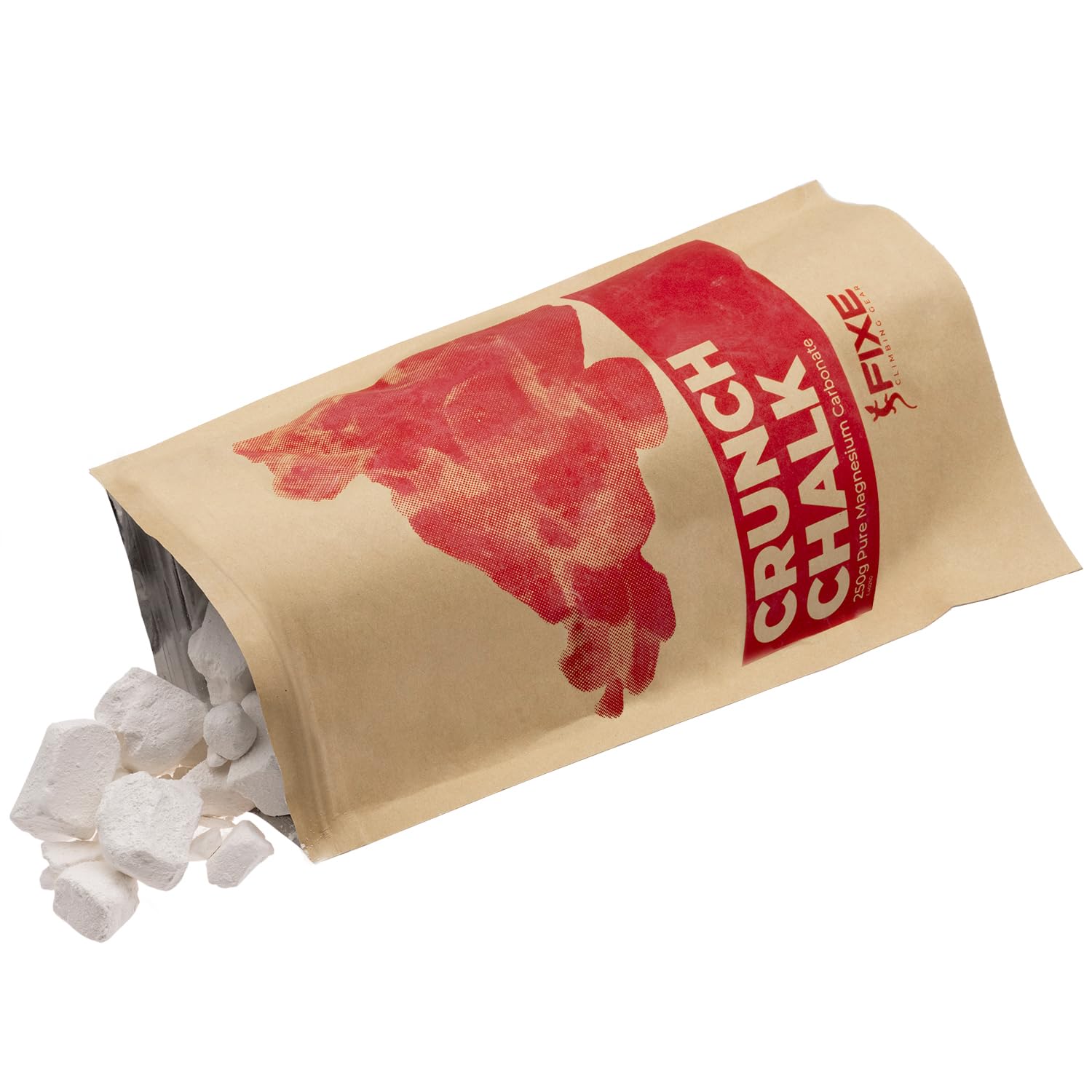 FIXE - Magnesio Escalada CRUNCH 250g - Magnesio en Polvo - Piedras de Magnesio - Magnesio puro, sin agentes secantes ni metales pesados