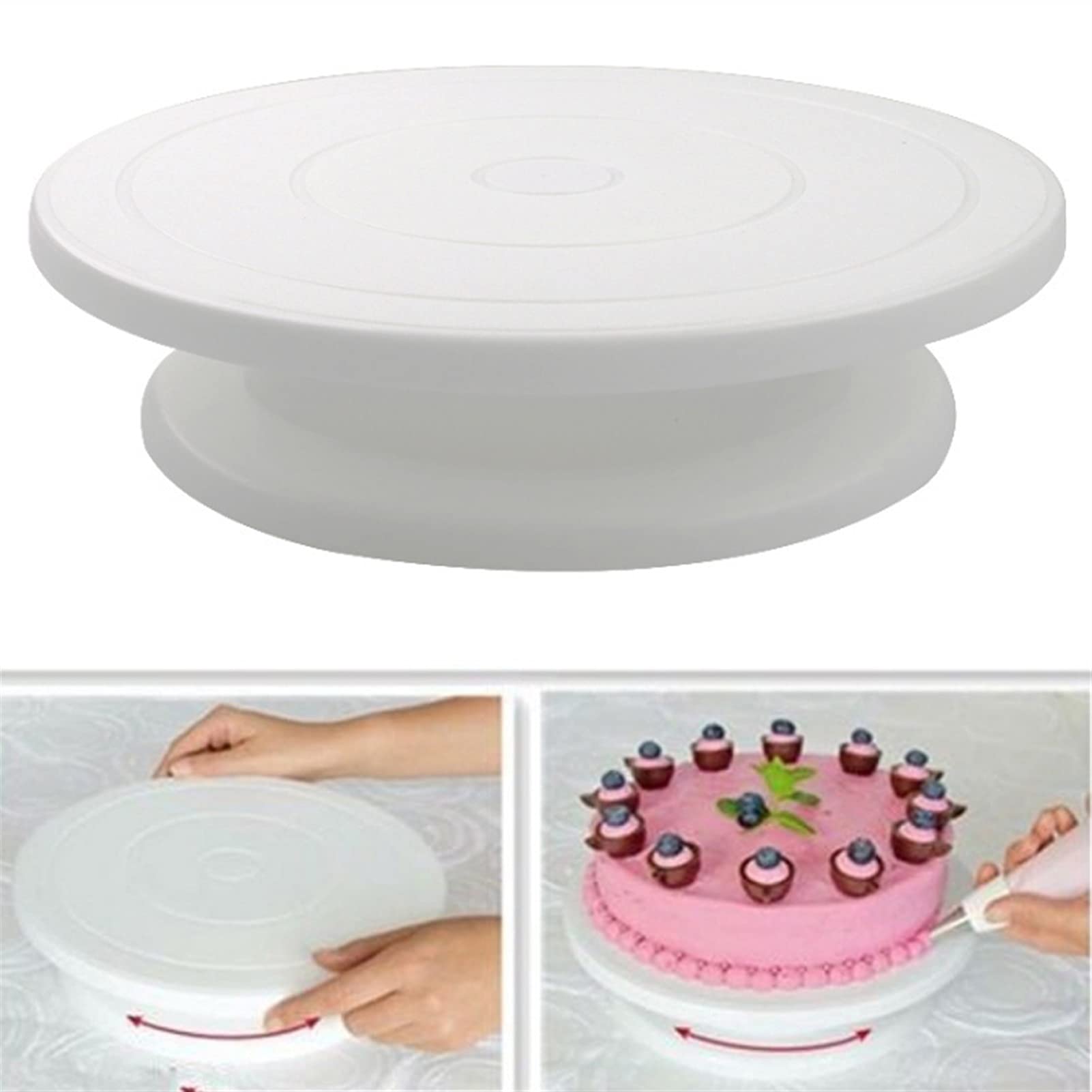 Stand della torta rotante Kit girevole per torte 137 Set, torta giradischi con ghiaccio Spatulacake Spatula Accessori per torta torta spinner per la decorazione Kit di forniture per la decorazione del
