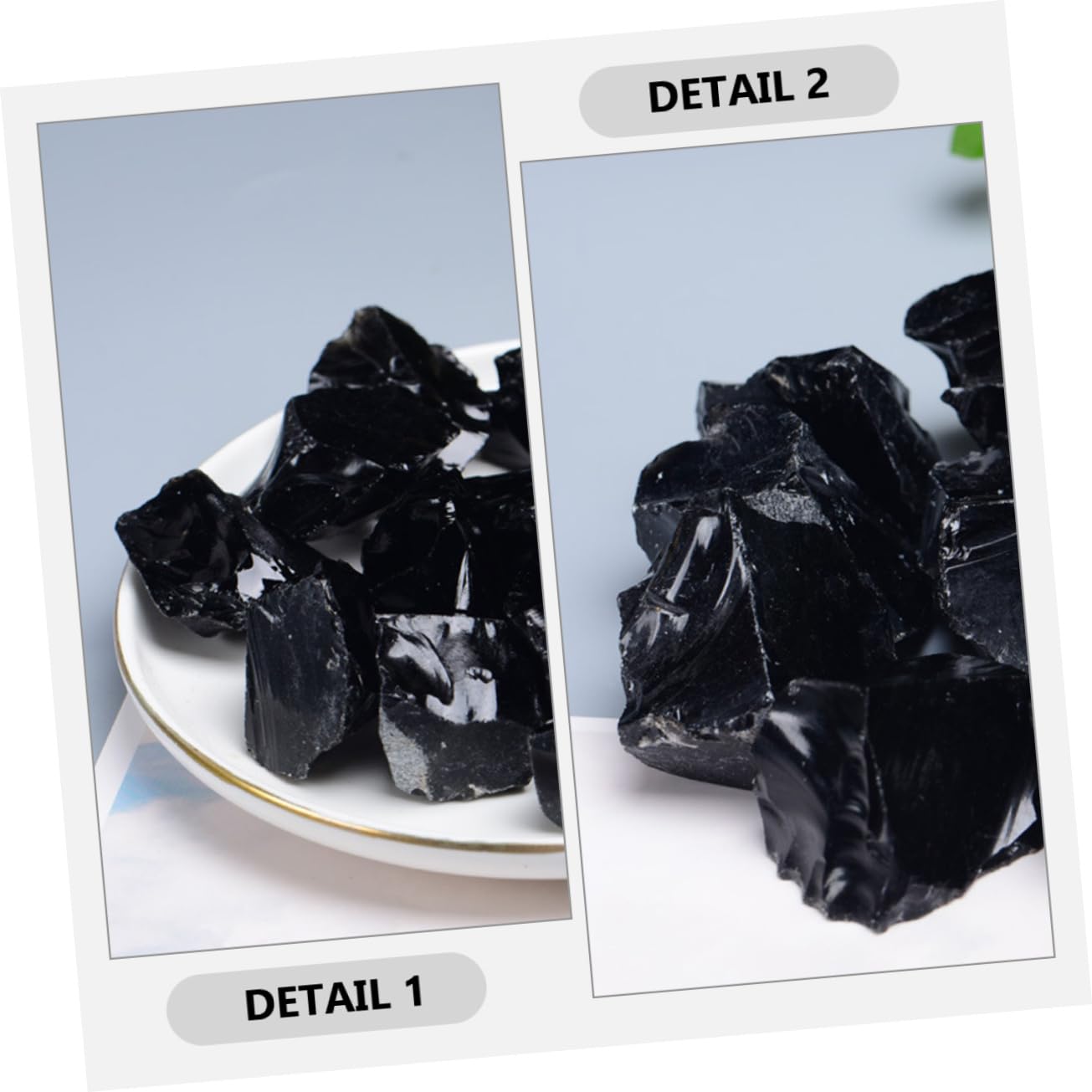 SHERCHPRY 5 Sätze Obsidian Duftstein Kleine Steindekore Obsidiansteine Kristalle Steine Obsidian-handwerk Obsidian Rechteckig Obsidian Rough Stone Natürlicher Kristall Schwarz 5 Stücke * 5