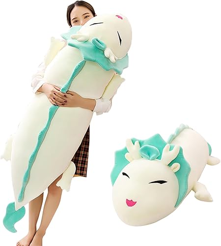 Hofun4U - Almohada de peluche gigante de dragón, juguete de peluche de dragón, almohada de dragón suave, decoración del hogar, regalo de Navidad