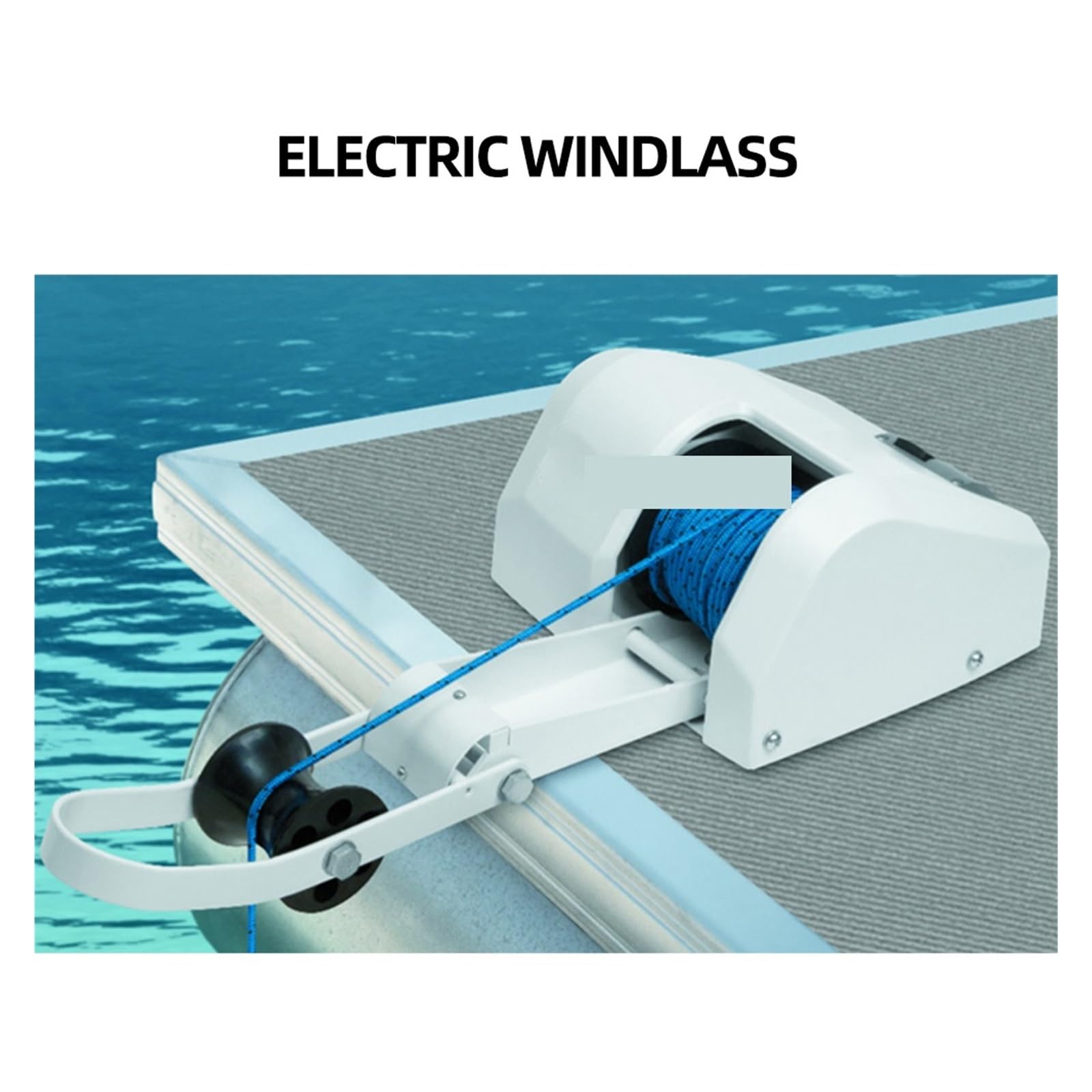 Verricello for ancora for barche 12V, salpa ancora elettrico for e yacht(White)