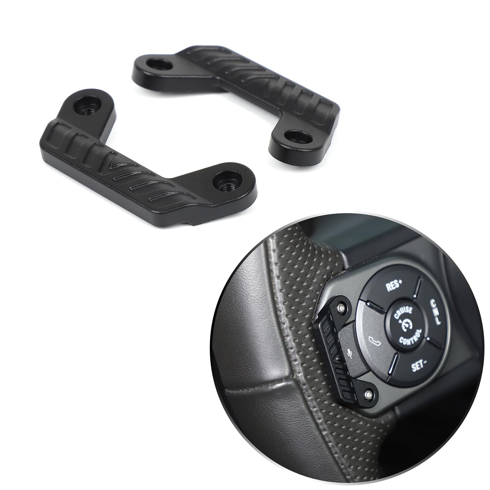 Auto Lenkrad-Tasten Erhöhung Präzisions-Pads Verhindert Versehentliches Drücken Geeignet für Ineos Grenadier 2020-2024,Steering Wheel Guards (Schwarz)
