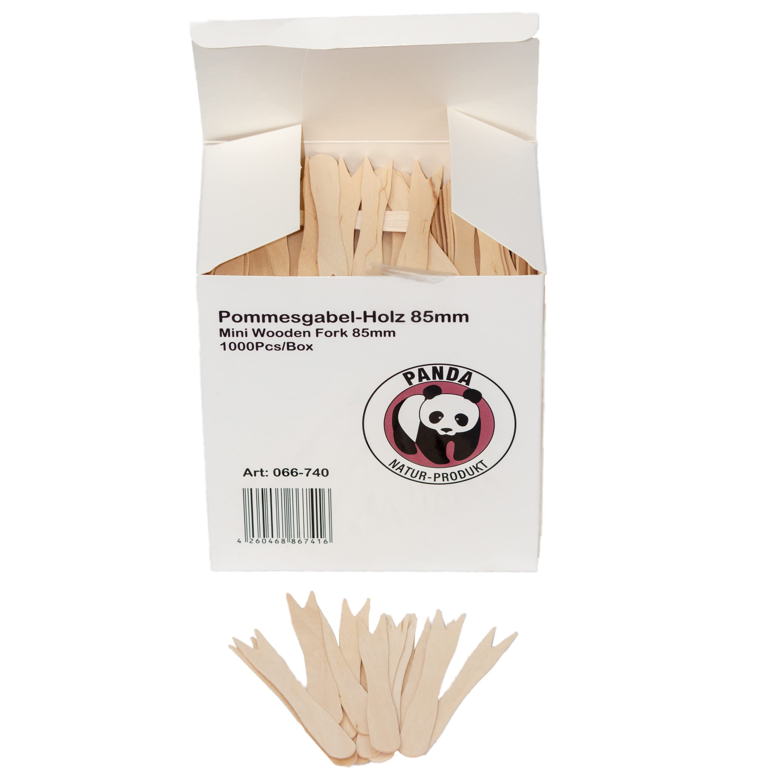 Commerline 5000 Pezzi Forchette In Legno Monouso Per Patatine Fritte 85 mm | Posate Usa E Getta | Forchette Per Patatine Fritte Ecologiche