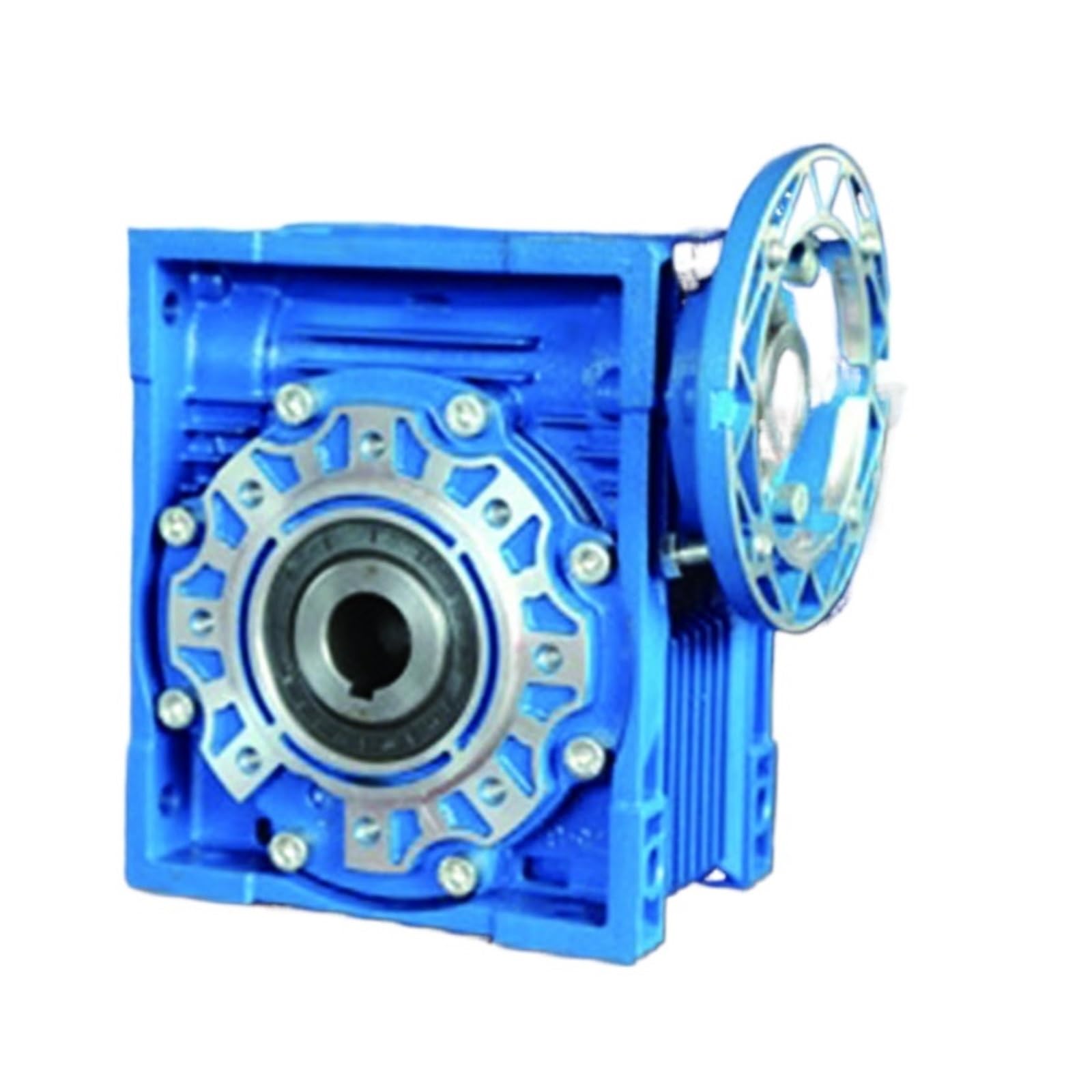 Reductor NMRV50 azul con brida 71B5 para un control preciso de la velocidad