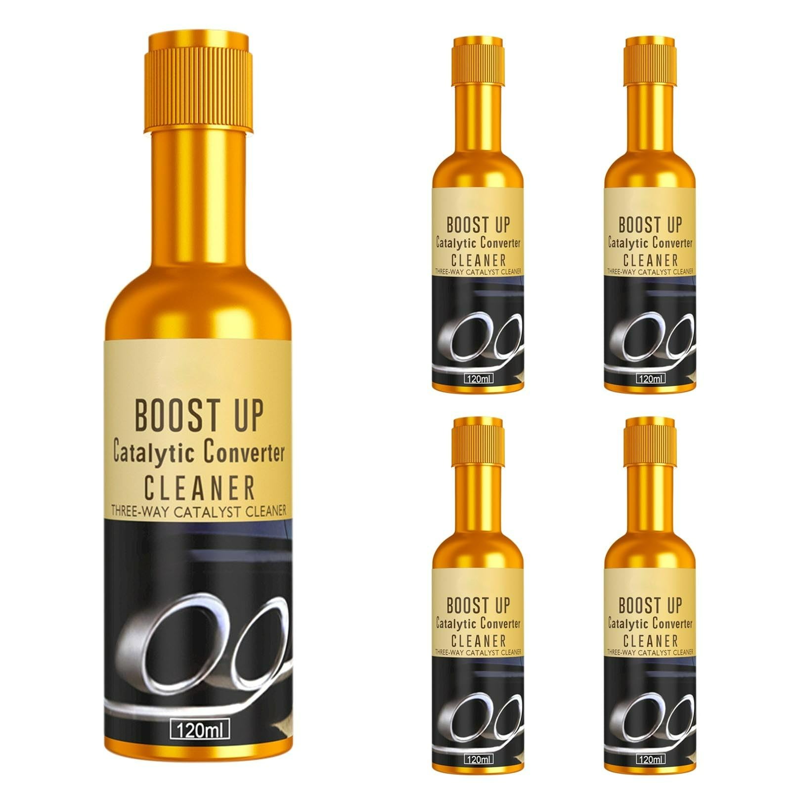 Lot de 5 nettoyants pour catalyseur, nettoyage immédiat et pratique des gaz d'échappement de voiture, moteur, turbocompresseur, catalyseur, convient pour essence, diesel, hybride - 120 ml