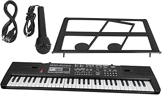 61 Tasten, Digitale Musik, Elektronische Orgel, Tragbares Keyboard mit Mikrofon für Kinder – 16 Klangfarben, 8 Percussion-Effekte, 10 Rhythmen, 6 Demos