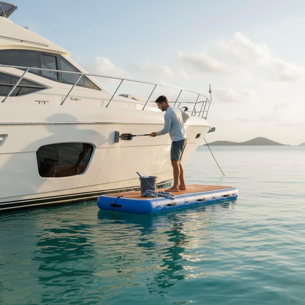 Inflatable Gangway Plank for Boats & Yachts, Gangway Boat Dock, Floating Dock Gangway Portable and Super Durable. Non Slip Surface- Paradisepad