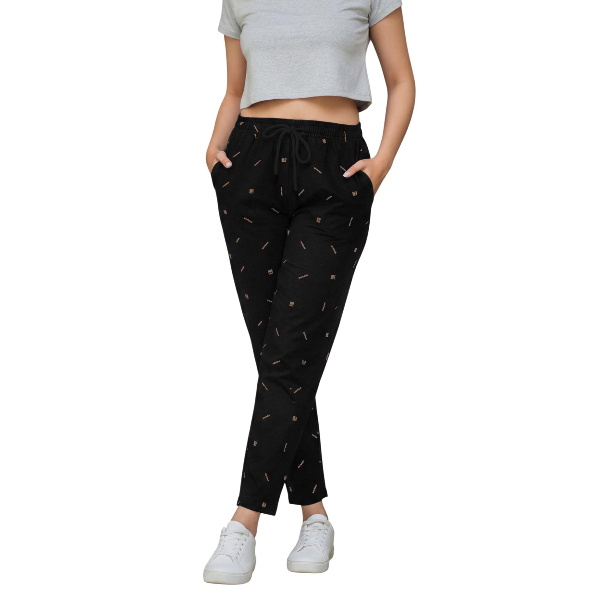 Women Cotton Regular Fit Printed Track Pants (Pack of 1)-image-15