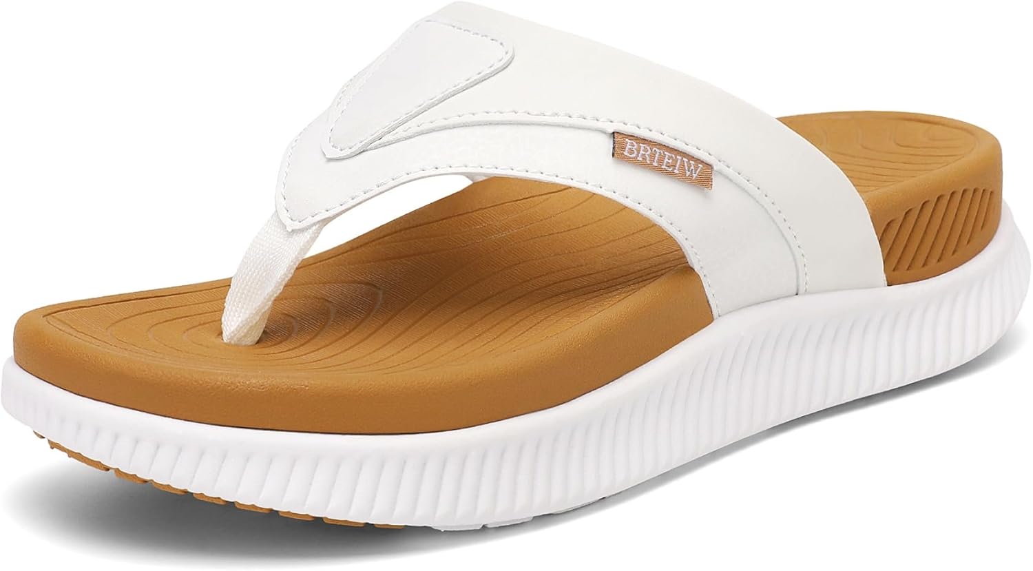 Women's Orthotic Cushion Flip Flops Recovery Walking Sandals with Plantar Fasciitis Arch Support Thick Yoga Mat Thong Sandals