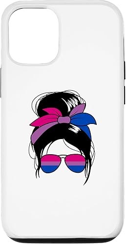 iPhone 13 Pro Bisexual Messy Bun Bi Sexual Funda bisexual para mujer