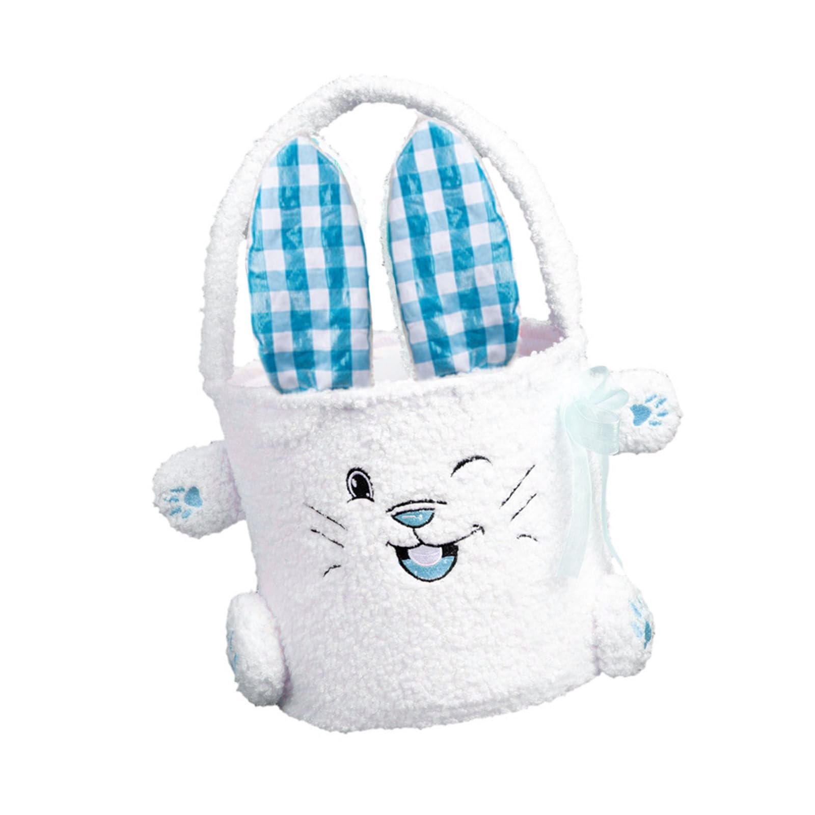 Panier à bonbons en peluche lapin sac portable fête enfant fille garçon