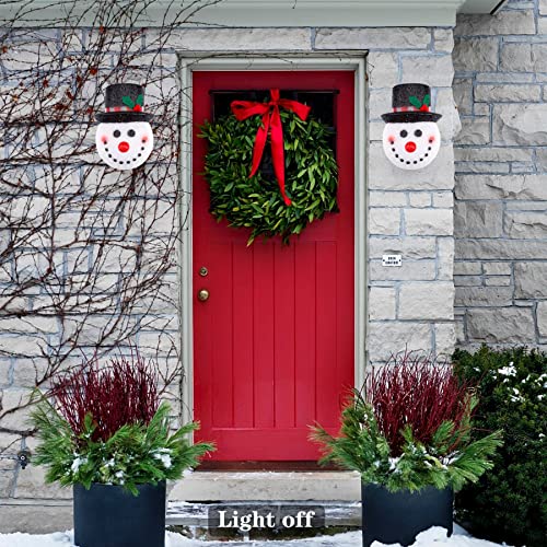 Ddcafor 2Pcs Christmas Snowman Porch Light Cover Ornament For Indoor And Outdoor Standard Lampshade Lighting Decoration Christmas Party Gift Festive Events #TOP6