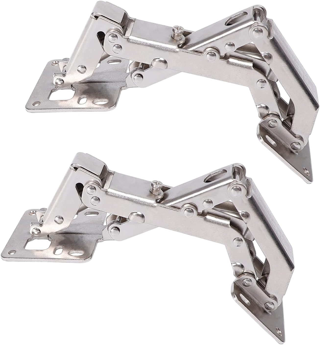 2pcs 170 Degree Soft Close Hinge,Hydraulic Frameless Cabinet Doors Hinges,Adjustable Mounting Hinges for Cabinet,Cupboards, Wardrobe, No Slot Required - Easy Installation
