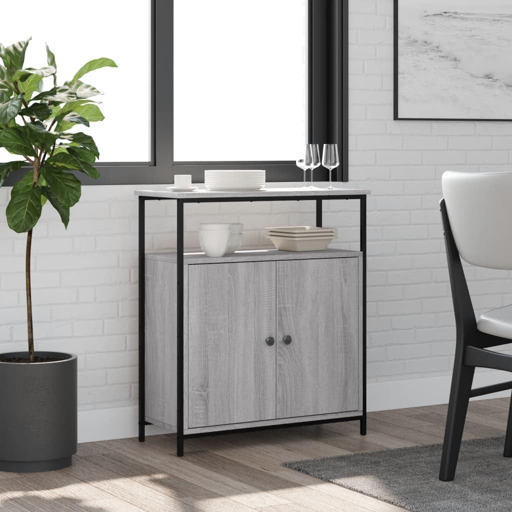 vidaXL Buffet Sonoma Gris 70x30x80 cm Bois d'ingénierie