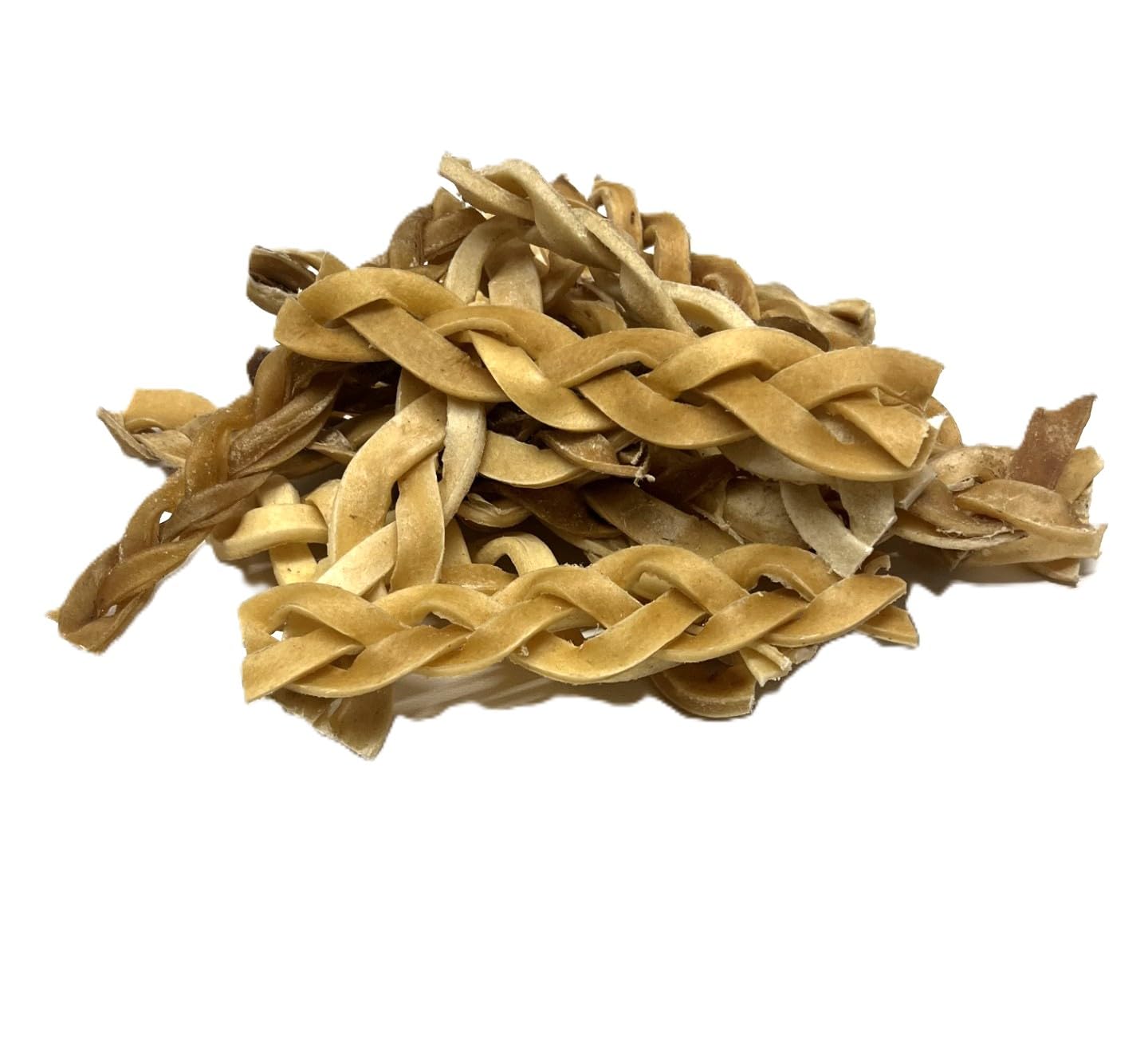 Braided Buffalo Beef Skin 1kg Natural Dog Treats Chews Hypoallergenic (approx. length 5")