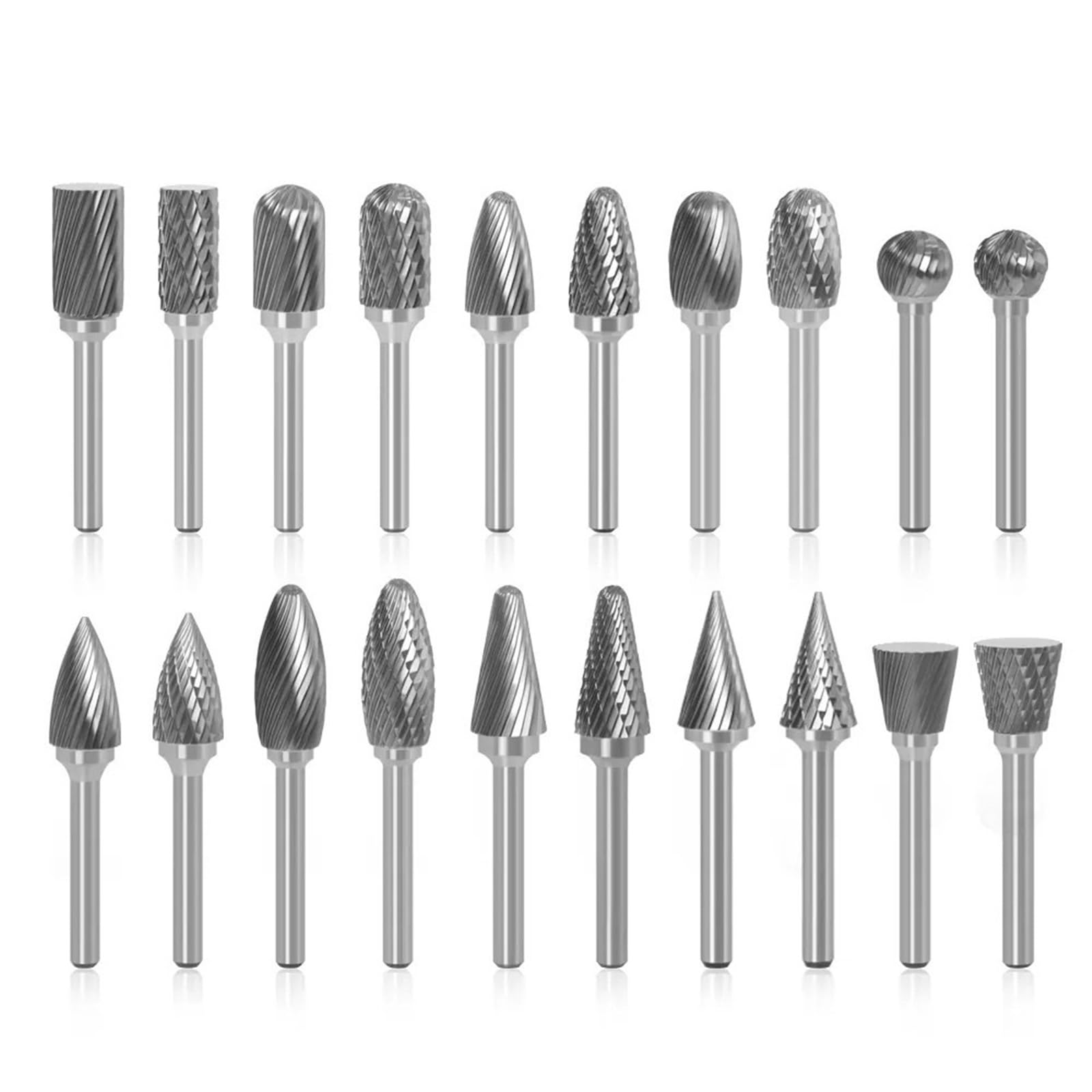 Herramienta rotativa de carburo de tungsteno for Dibujo de Metales de 6 mm, fresado, Grabado, Herramientas abrasivas, Pulido y fresado de Metales(4pcs X(CDEF14))