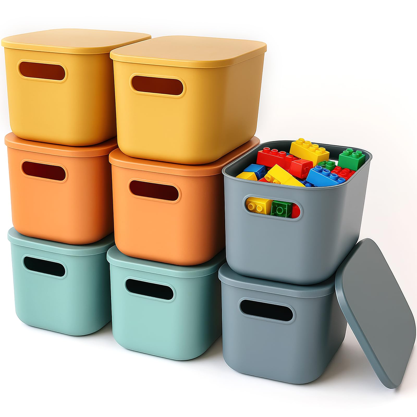 Bacs de rangement colorés MSYU pour éliminer le désordre sur les étagères