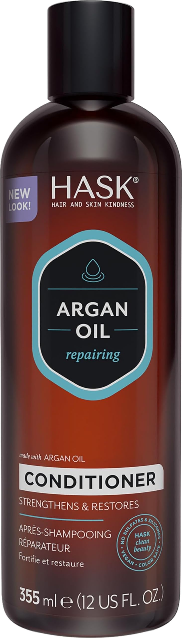 HASK Repair Argan Oil Conditioner, for Dry, Damaged Hair, 355ml
