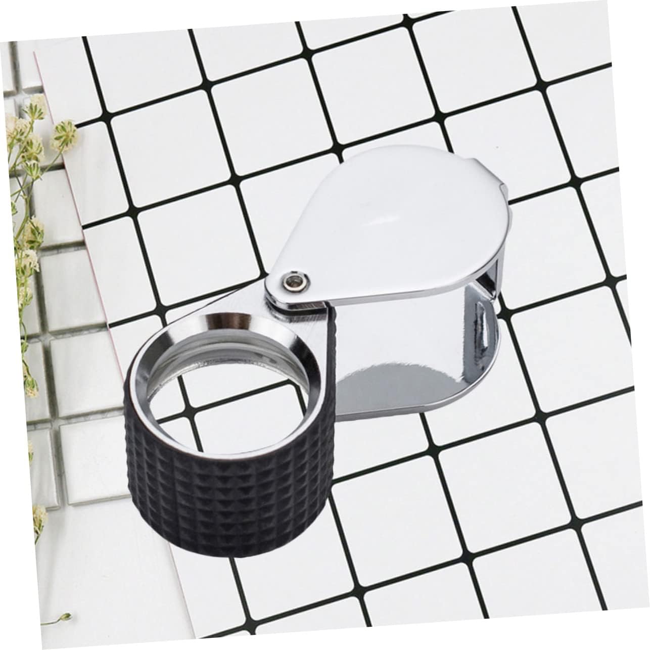 Portable Jewelry Magnifier 10x-60x Metal Case Loupe for Inspection