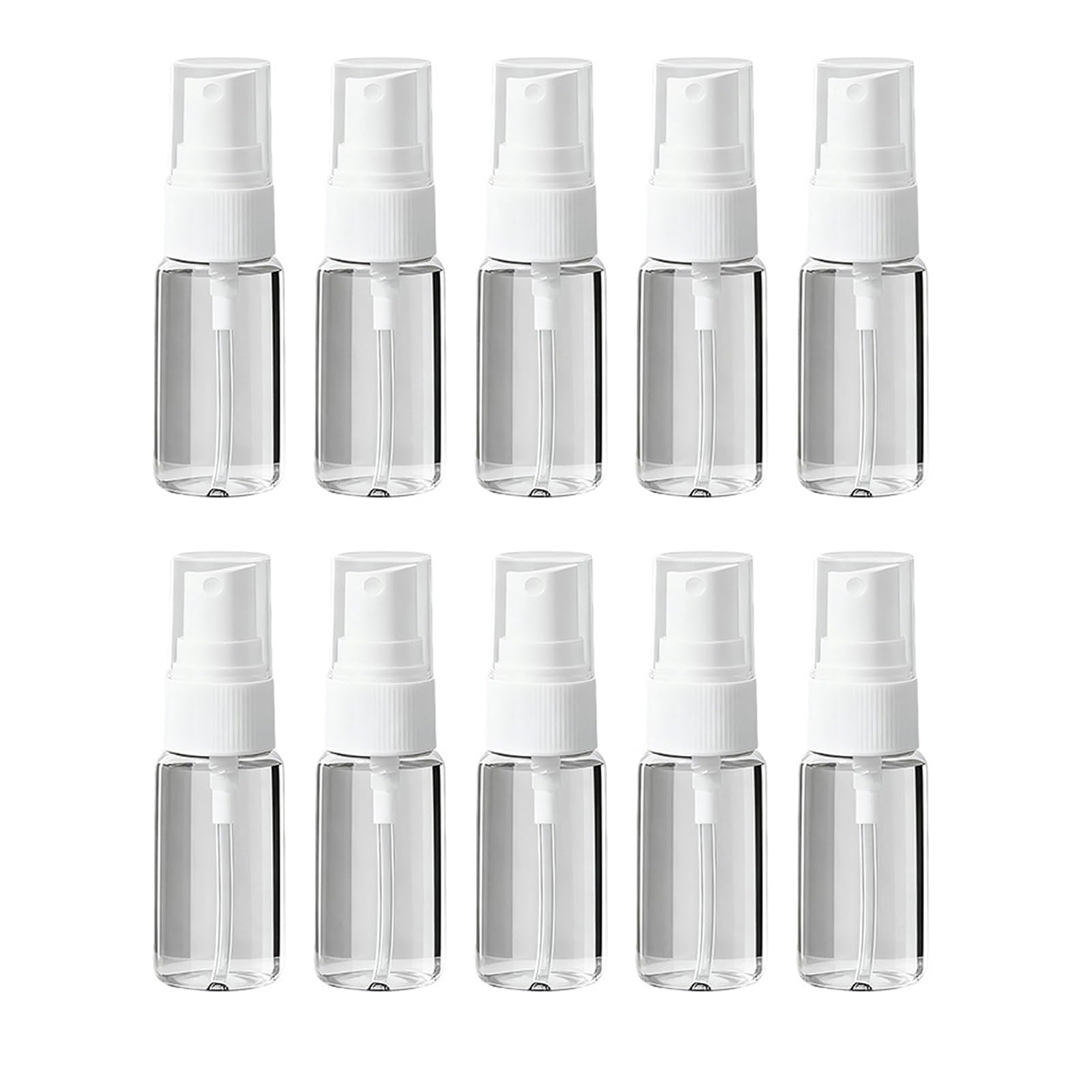 Rikuuui Empty Spray Bottles Set, Leak-proof Fine Mist Sprayer, Durable Refillable PET Container for Cleaning, Hair, Skincare, 30ml 50ml 100ml Portable Sizes 30ML 10 pcs