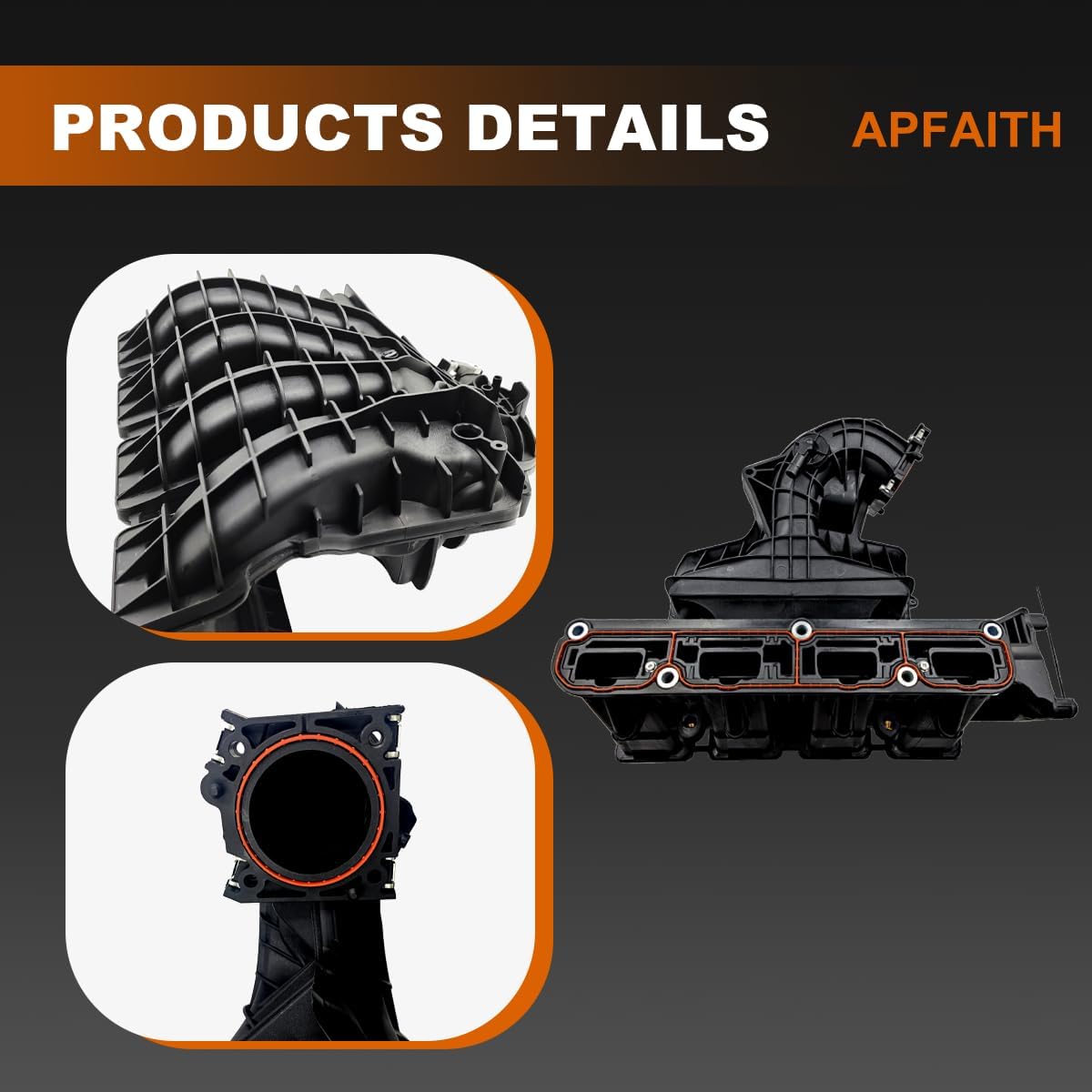 Intake Manifold W/o Flow Valve Compatible with Jeep Chrysler 200 Dodge Avenger 2.4L 2.0L 2011 2012 2013 2014 Intake Manifold for Dodge Journey Replaces# 4593915AB 4593915AA 04593915AA