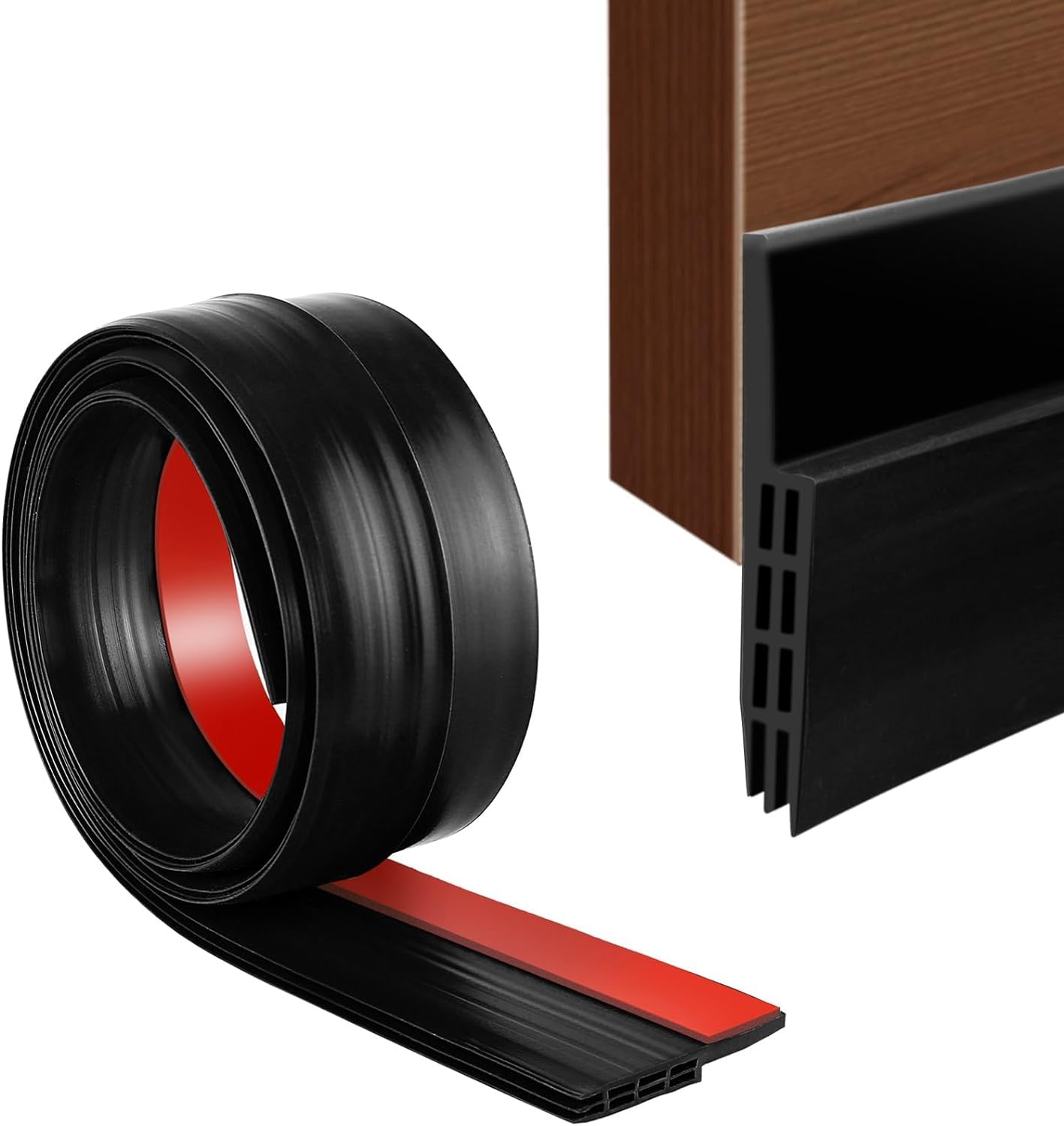 Door Draft Stopper Under Door Draft Blocker Insulator Door Sweep Weather Stripping Noise Stopper Strong Adhesive Door Stops of Rubber (1 Meter, Black) (B0CZX4FJP6) Amazon Price History, Amazon Price Tracker