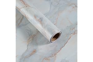 31.5"x157" Blue Gold Marble Contact Paper for Cabinets