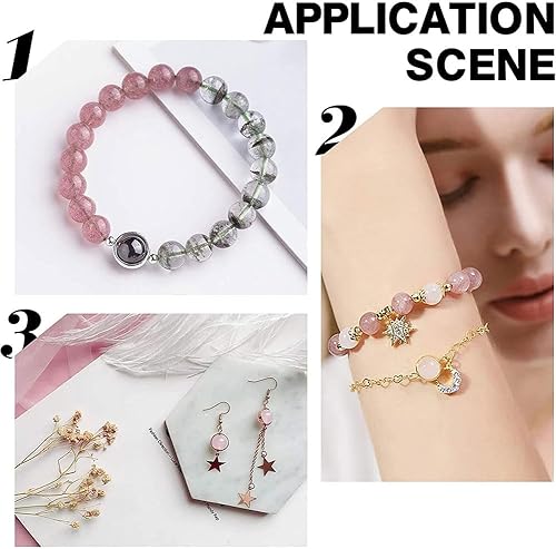 Miniatura 5 de UNICRAFTALE 16 cuentas de 2 tamaños con marco de cuentas de doble agujero, cuentas espaciadoras de 120.551 in, cuentas de metal de acero inoxidable