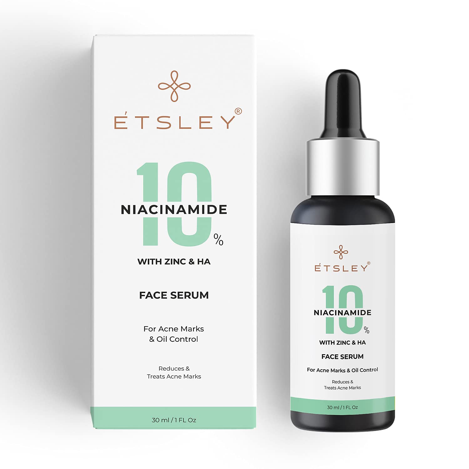 ETSLEY 10% Niacinamide with Zinc PCA & Hylauronic Acid Face Serum | For Acne Marks & Oil Control