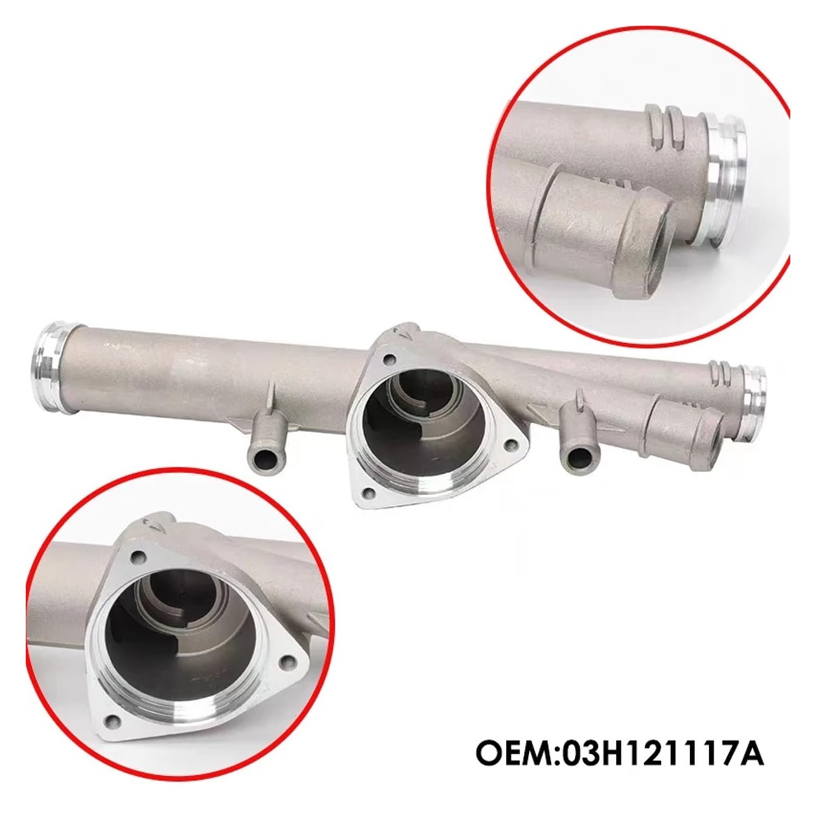 THRU Compatible con para Q7 3,6 03H121117A Termostato De Refrigerante De Refrigeración De Motor De Aluminio Termostato De Refrigerante De Coche refrigerante para Coche