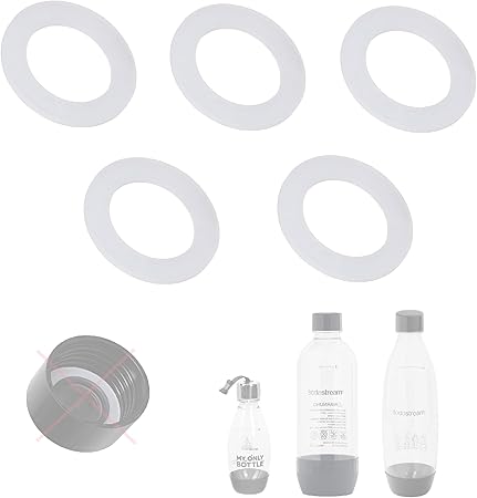 Lot De 5 Joints Toriques Pour SodaStream - Silicone Noir, Diamètre Intérieur 10 Mm, Extérieur 19 Mm - Compatible Plusieurs Modèles