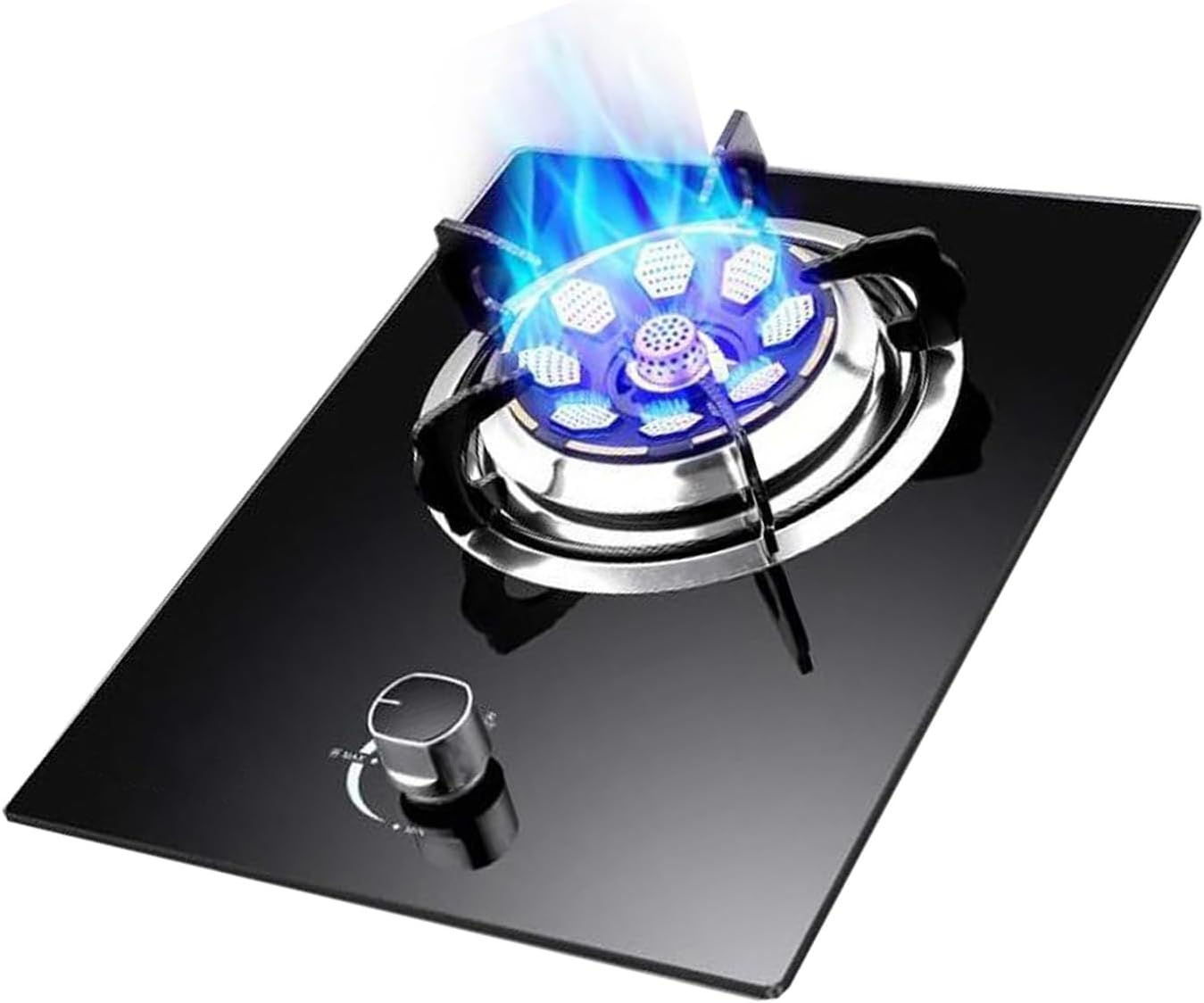 Gas Stove 1 Burner,kitchen Counter Top,Gas/LP Conversion,Cast Iron Pot Rack,with Flameout Protection,for Home Kitchen(NG)