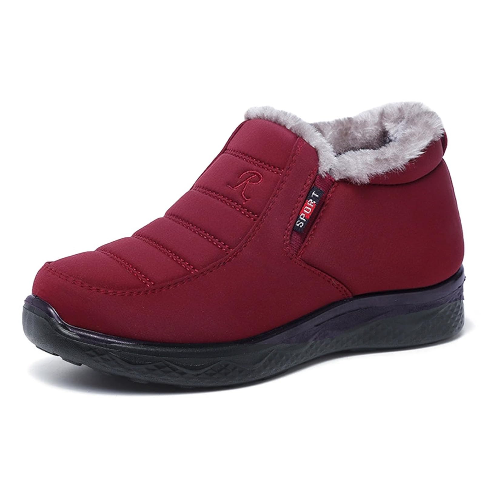 Snow Boots for Women Winter Warm Sheepskin-lined Waterproof Non Slip Orthopedic Shoes Ankle Sneakers with Arch Support Outdoor