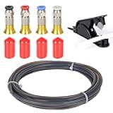 Ultra-Smooth PTFE Tube Kit for Bambu Lab – 4M/13ft 2.5mm ID × 4mm OD Tube with 4 Upgraded PC4-M6 Pneumatic Fittings, Dust Caps & Cutter – Compatible with AMS X1/X1C/P1P/P1S/ A1/A1 Mini Gray