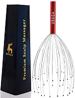 Vista 10 de USAGA Masajeador de Cabeza de 36 Dedos, Masajeador de Cuero Cabelludo, Rascador de Cabeza, Regalo Pequeño Navideño para Relajación del Cuero Negro