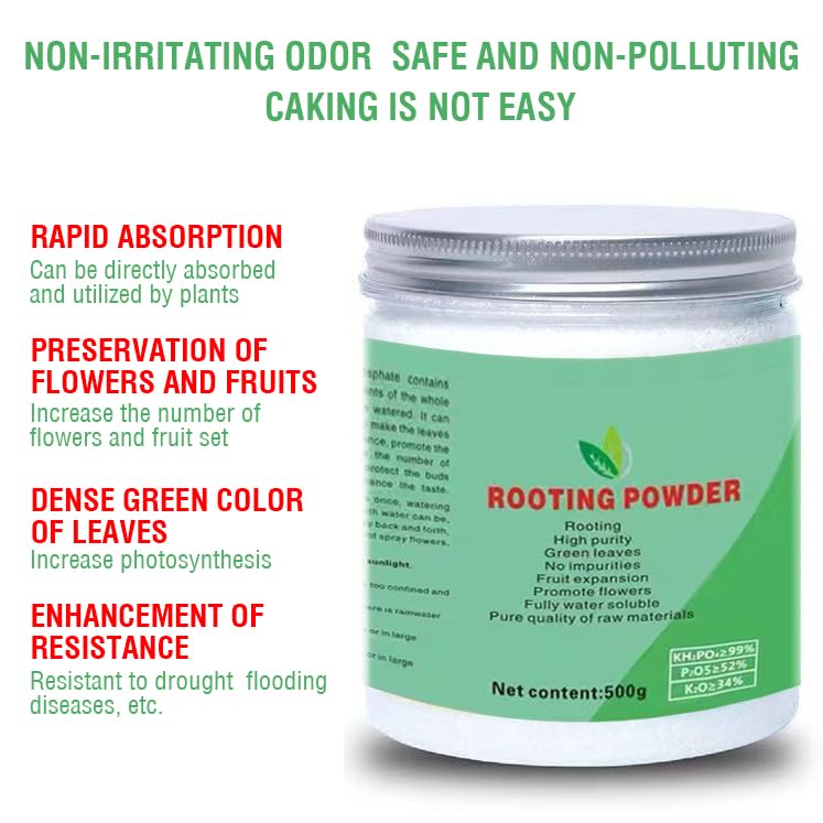 Miniatura 3 de Rooting Powder-Rooting Hormone for Plant Cuttings-for Moderately Hard-to-Grow Plants-Growth Hormone-No Impurities and Preservatives, Green and