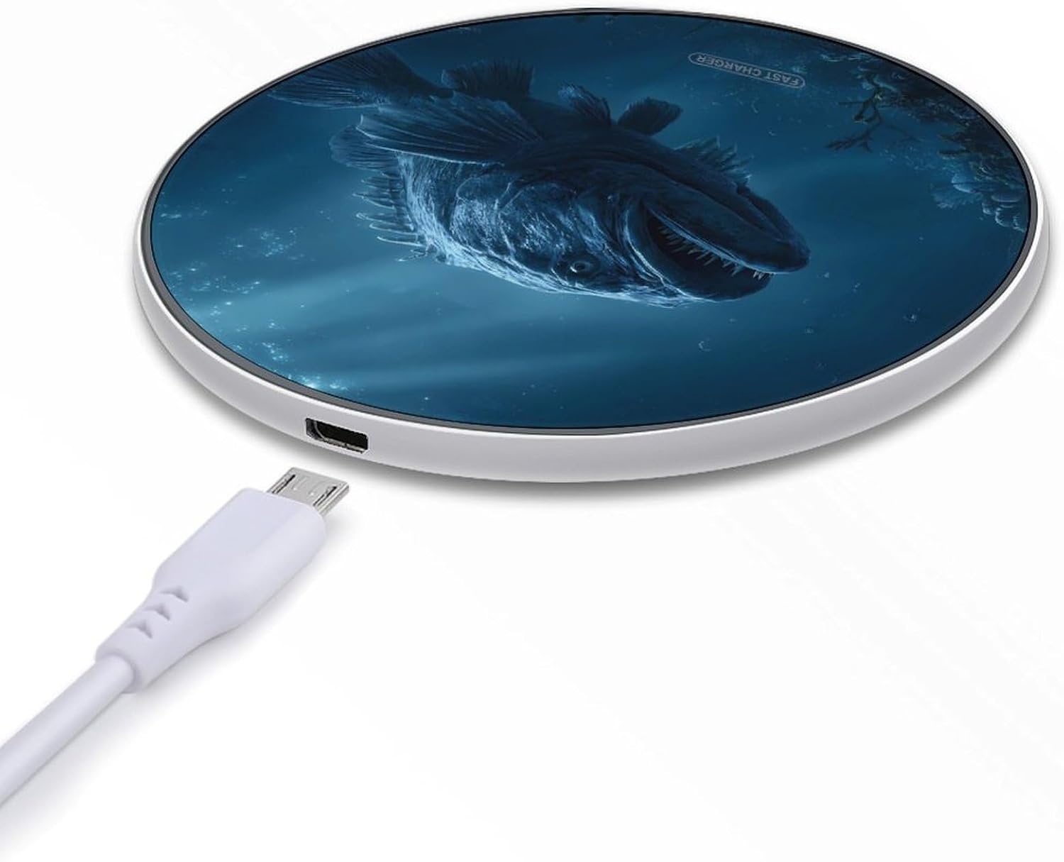 Deep Sea Fish in Ocean Portable Phone Charger Charging Station Pad 10W image 5