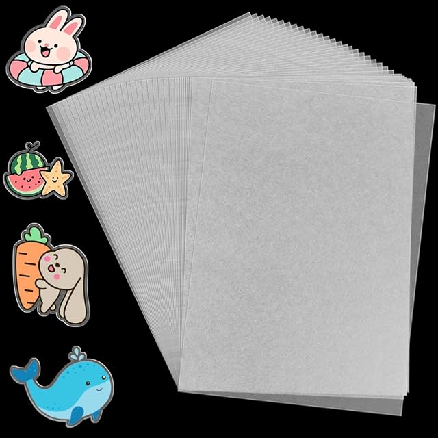 Foto 8 de 8 de WEFHEF 30PCS Papel Termoretractil A4, Láminas de Plástico Mágico Imprimible y Transparente