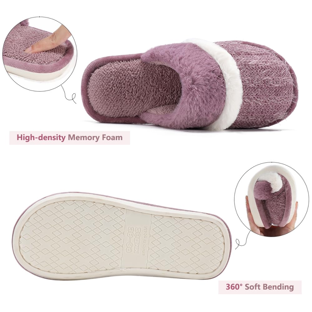 GOEWY Pantofole Donna Uomo Invernali Peluche Ciabatte Comode Casa Calde Scarpe da Casa Antiscivolo Memoria Schiuma Slippers Antiscivolo Suola Scarpe Interno Esterno