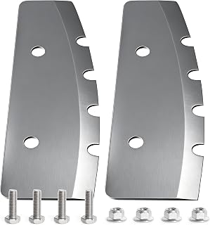 28340 2 Pack Ice Auger Blades Compatible with Eskimo Quantum Rocket Augers 8 Inch Hand Ice Auger Blade Set Stainless Steel Balanced Dual Cutting Design Includes Bolts Nuts