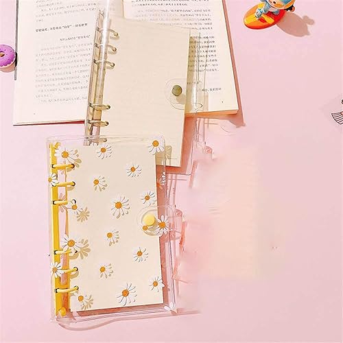 Miniatura 3 de Daisy - Carpeta para cuaderno con carcasa suave, suministros de oficina, cubierta de cuaderno de papelería para estudiantes, carpeta de diario de 6