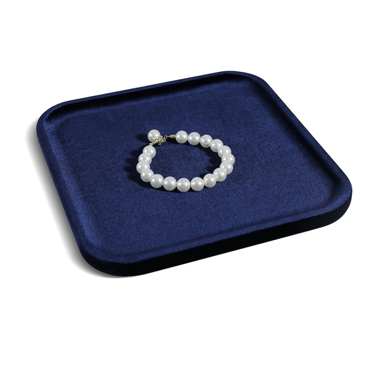 YGMNQAL Velvet Jewelry Tray Velvet Jewelry Flat Tray Ring Bracelet Necklace Earring Display Dish For Store Retail Counter Exhibition