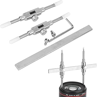 flexman 10~130mm Stainless Steel Lens Spanner Wrench, Dual Tip Camera Lens Open Tool Set, Professional Curved Double Sided Pointy Flat Tips Lens Removal Tool