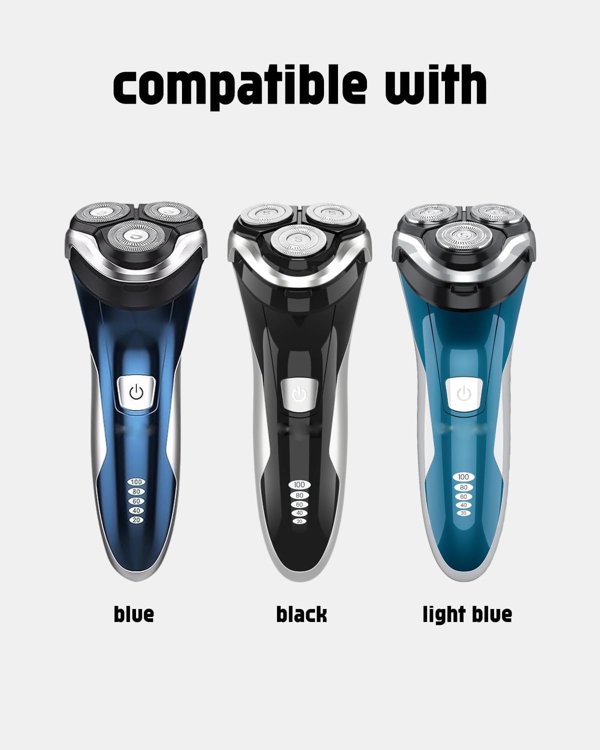 Replacement Blades for Electric Razor for Men, 9 Pack Replacement Heads for Shaver SWS7105 SWS7105BK, 2 Cleaning Brush