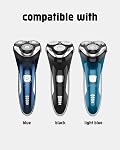 Uijino Têtes de remplacement d'arbre électrique pour hommes compatibles avec SweetLF Rasoir électrique SWS7105 SWS7105BK, 3 Lames de remplacement (plaques seulement), 2 Brosse de nettoyage